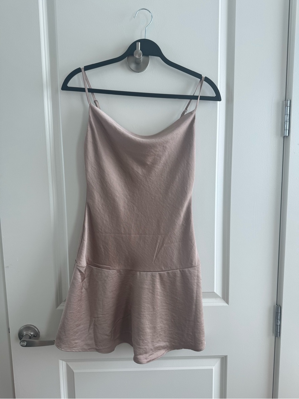Cowl Neck Slip Mini Dress in Dusty Rose